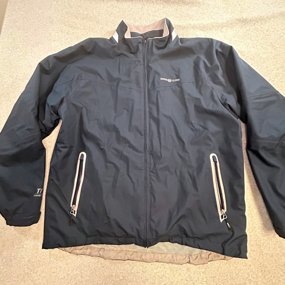 Henri Lloyd Blue Eco Bomber Jacket Men XXL Navy Blue Excellent TP Eco Technical
